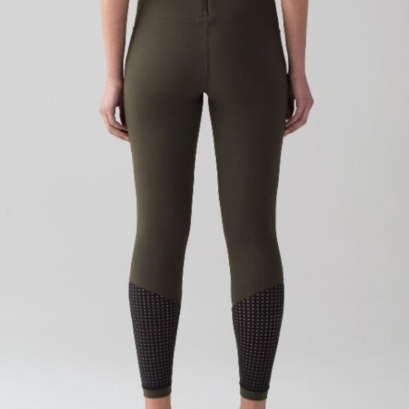 Lululemon Paddle Times Tights Leggings in Dark Olive Black - Picture 2 of 11